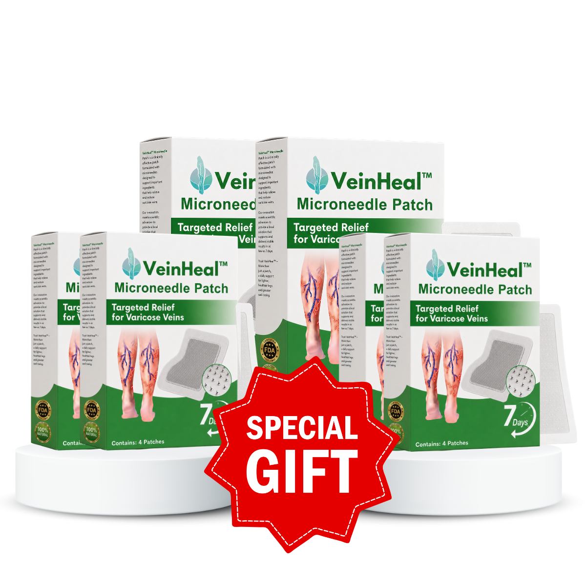 Parche de microagujas para las varices