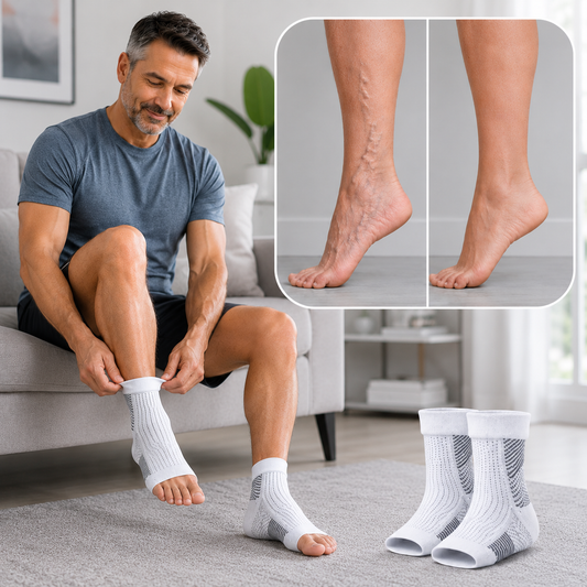 Toeless Compression Ankle Socks| Walk More Comfortably & Support Tired, Aching Feet
