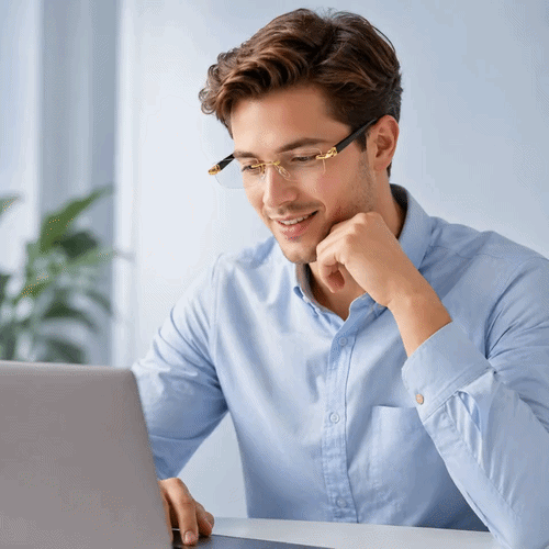 Rimless Autofocus Glasses  Clearer Vision & Less Eye Strain All Day